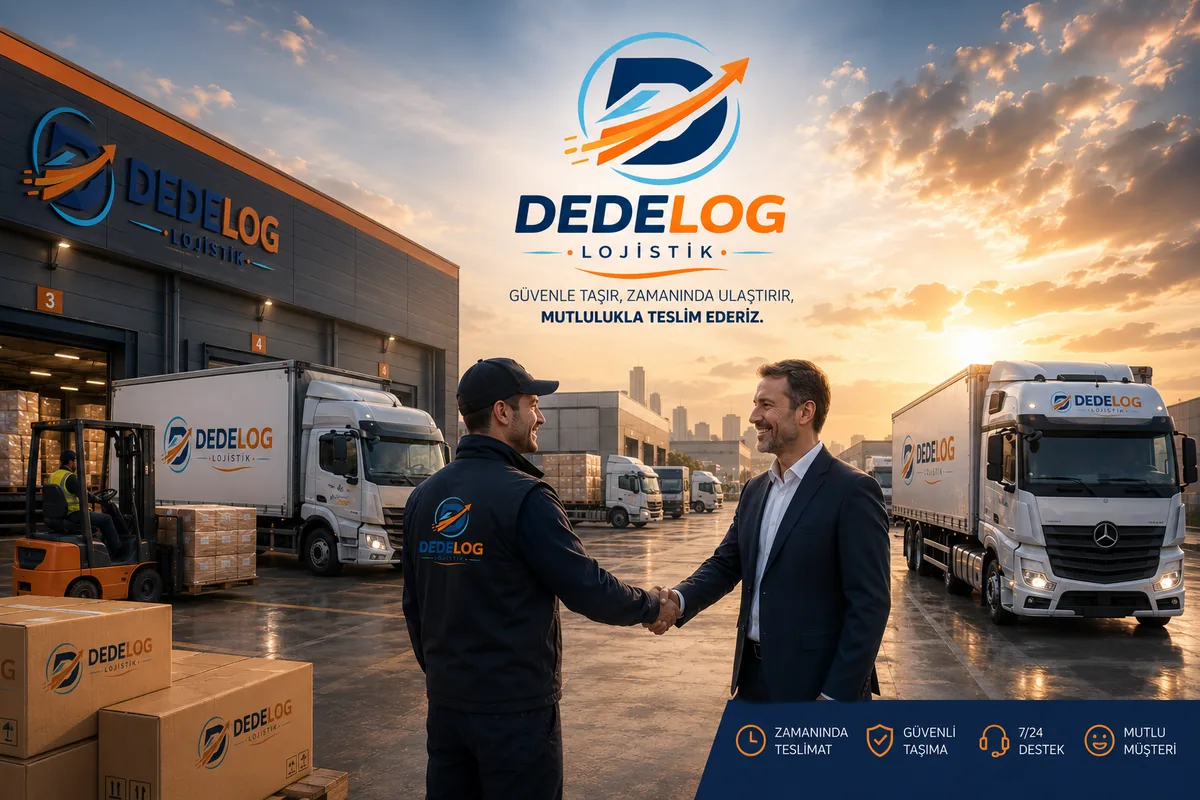 Dedelog Lojistik filosu ve ekibi — güvenle taşır, zamanında ulaştırır, mutlulukla teslim eder.